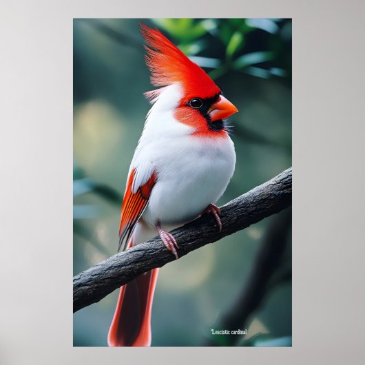 Leucistic cardinal  poster (Voorkant)