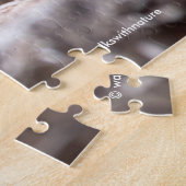 Leucistic Spotted Towee Sparrow Songbird on Stump Legpuzzel (Zijkant)