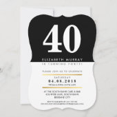 LEUFTIJD NUMMER cool nep goud folie 40STE 40 UITNO Kaart (Voorkant)