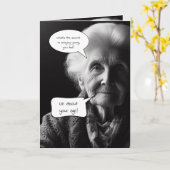 Leugen over je leeftijd, gelukkige verjaardag kaart (Gele Bloem)