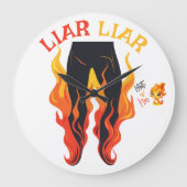 Leugenaar, leugenaar, broek staat in brand grote klok (Voorkant)