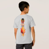 Leugenaar, leugenaar, broek staat in brand t-shirt (Achterkant volledig)