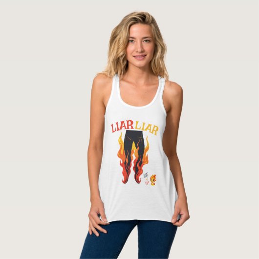 Leugenaar, leugenaar, broek staat in brand tanktop (Volledige Voorkant)