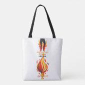 Leugenaar, leugenaar, broek staat in brand tote bag (Achterkant)