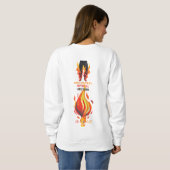 Leugenaar, leugenaar, broek staat in brand trui (Achterkant volledig)