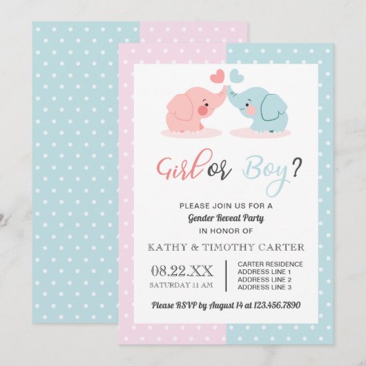 leugenachtige olifant polka doet een verhaal kaart (Voorkant / Achterkant)