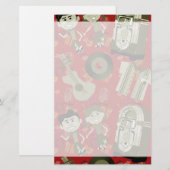 leugenachtige vette vuren briefpapier (Voorkant / Achterkant)