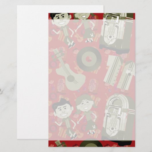 leugenachtige vette vuren briefpapier (Voorkant / Achterkant)