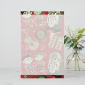 leugenachtige vette vuren briefpapier (Staand voorkant)