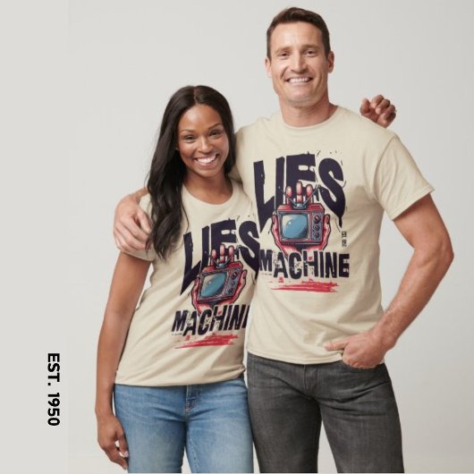 Leugenmachine  TV Koele grote tekst Modern T-shirt