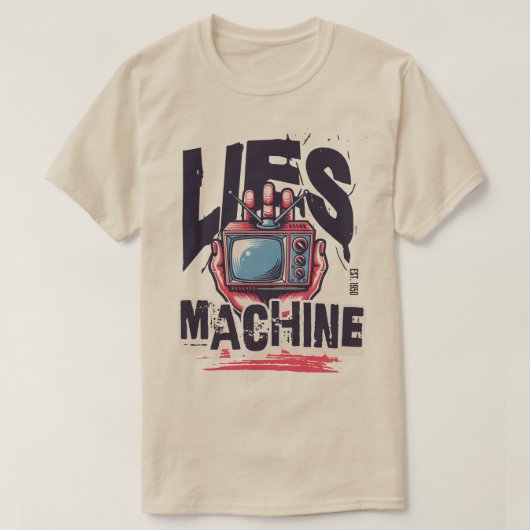 Leugenmachine  TV Koele grote tekst Modern T-shirt (Design voorkant)