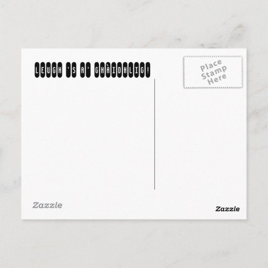 Leugh's a'Ghàidhlig Briefkaart (Achterkant)