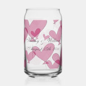 Leuk 1001 rode hart ballonnen thema aangepaste bru blikvorm glas (Achterkant)