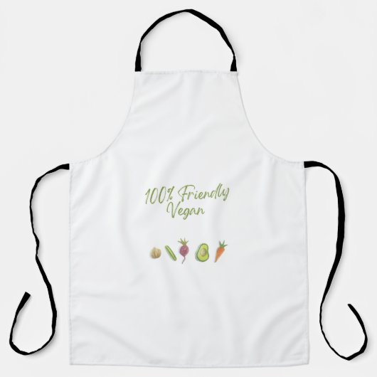 Leuk 100% Vriendelijk Vegan Schort (Voorkant)