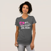 Leuk #1 Helemaal Rockin Dog Mom (grijs) T-shirt (Voorkant volledig)