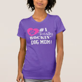 Leuk #1 Helemaal Rockin Dog Mom (paarse) T-shirt (Voorkant)
