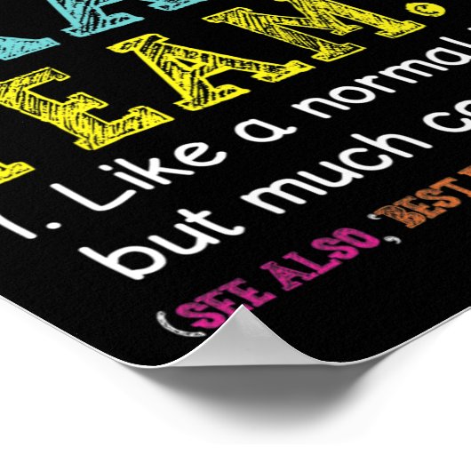 Leuk 1e klas team zoals normaal, maar koeler terug poster (Hoek)