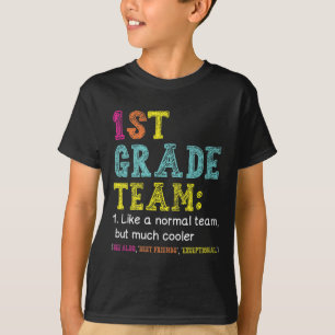Leuk 1e klas team zoals normaal, maar koeler terug t-shirt