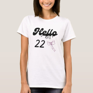 Leuk 22e verjaardagsshirt voor meisjes – Schattig T-shirt