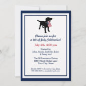 Leuk 4 juli Black Lab met Amerikaanse vlag Kaart (Voorkant)