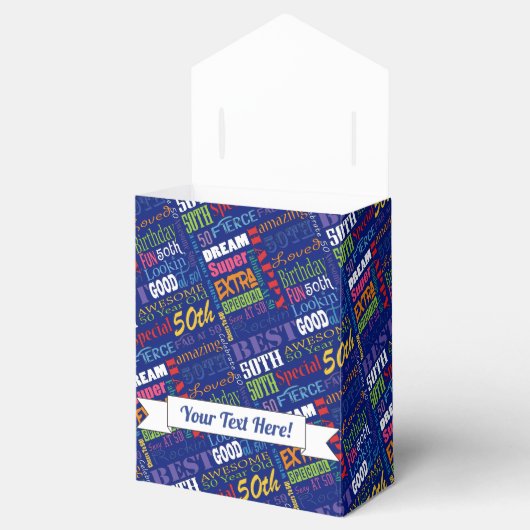 Leuk 50e verjaardagsfeestje gepersonaliseerd monog bedankdoosjes (Geopend)