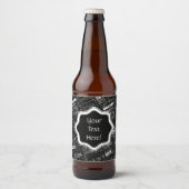 Leuk 50e verjaardagsfeestje gepersonaliseerd monog bier etiket (Voorkant)