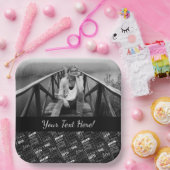 Leuk 50e verjaardagsfeestje gepersonaliseerd monog papieren bordje (Feest)