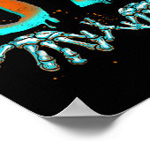 Leuk 67 Meme Halloween Skelet Poster (Hoek)