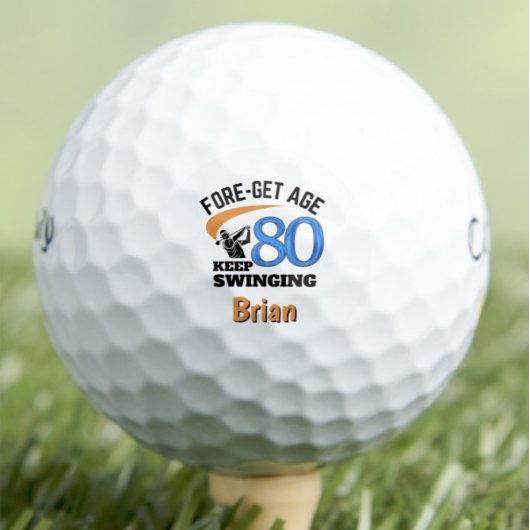 Leuk 80e golfcadeau voor vriend - Blijf swingen Golfballen