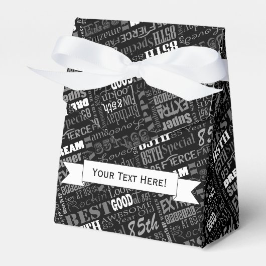 Leuk 85e verjaardagsfeestje gepersonaliseerd monog bedankdoosjes (Voorkant Zijde)