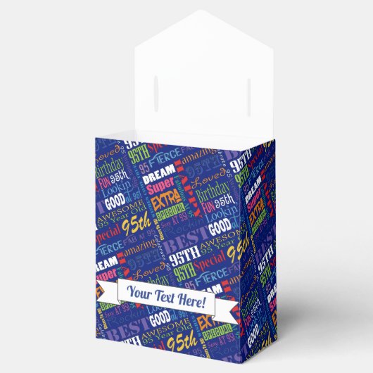 Leuk 95e verjaardagsfeestje gepersonaliseerd monog bedankdoosjes (Geopend)