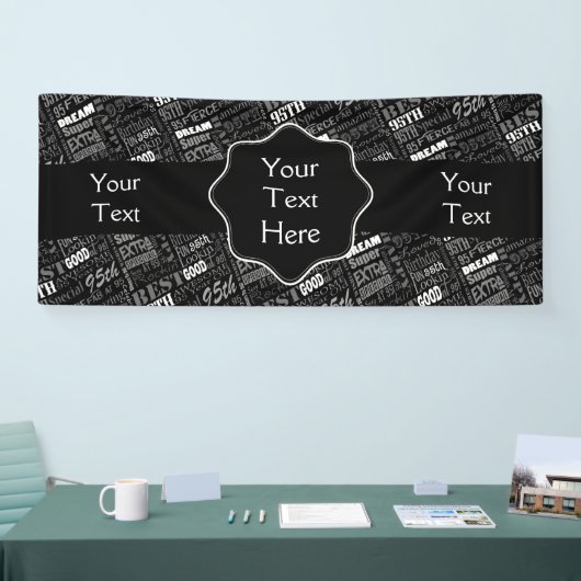 Leuk 95e verjaardagsfeestje gepersonaliseerd monog spandoek (Beurs)