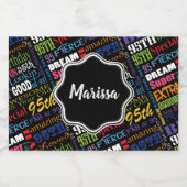 Leuk 95e verjaardagsfeestje gepersonaliseerd monog sparkling wijnetiket (Enkel label)