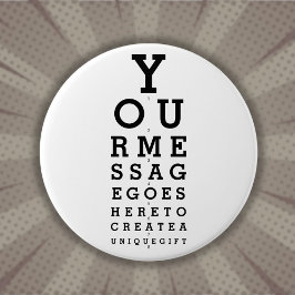 Leuk aangepast bericht Optometrist Gezichtsscherpt Ronde Button 7,6 Cm
