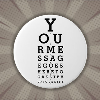 Leuk aangepast bericht Optometrist Gezichtsscherpt Ronde Button 7,6 Cm