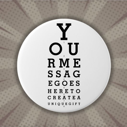 Leuk aangepast bericht Optometrist Gezichtsscherpt Ronde Button 7,6 Cm