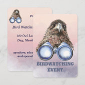 Leuk aangepast evenement voor vogelaars kaart (Voorkant / Achterkant)