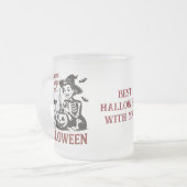 Leuk aangepast Halloween feest Matglas Koffiemok (Voorkant links)