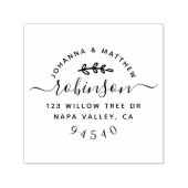 Leuk aangepast script Couple's Namen Retouradres Zelfinktende Stempel (Design)