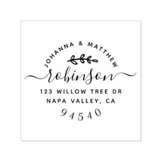 Leuk aangepast script Couple's Namen Retouradres Zelfinktende Stempel
