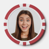 Leuk aangepaste twee foto beeld bruiloft feest spe poker chips (Voorkant)