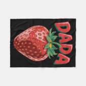 Leuk aardbei dada-ontwerp voor leuke vaders fleece deken (Voorkant (Horizontaal))