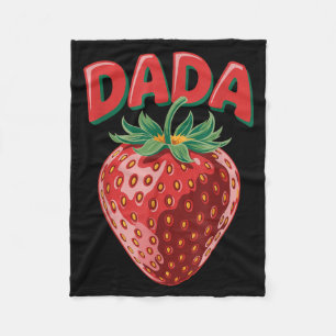 Leuk aardbei dada-ontwerp voor leuke vaders fleece deken