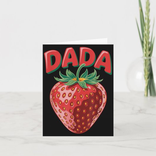 Leuk aardbei dada-ontwerp voor leuke vaders kaart (Voorkant)