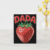 Leuk aardbei dada-ontwerp voor leuke vaders kaart (Gele Bloem)