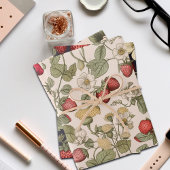 Leuk  Aardbei en Bloemen Design Inpakpapier Vel
