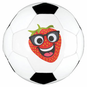 Leuk Aardbei Karakter – Leuke Kawaii Fruit Kunst Voetbal