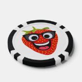 Leuk Aardbeien Karakter – Leuke Kawaii Fruit Kunst Poker Chips (Enkel)