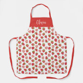 Leuk aardbeienpatroon schort (Voorkant)