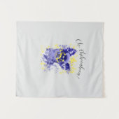 Leuk Abstract Blauw Chihuahua Tapestry Wandkleed (Voorkant (horizontaal))